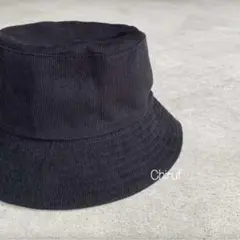 コーデュロイ バケットハット 黒 帽子 レディース ファッション 小物 韓国