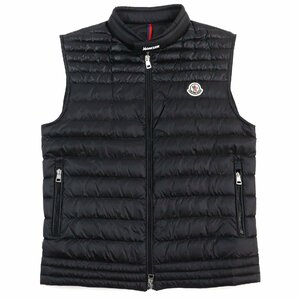 極美品○モンクレール 2019年製 GIR GILET ロゴワッペン/パッチ付 スタンドカラー 切替デザイン ダウンベスト ブラック 1 正規品 メンズ