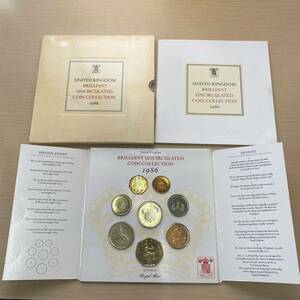 【TH0503】 海外 硬貨 イギリス 1986年 貨幣セット UNITED BRILLIANT UNCIRCULATED COIN COLLECTION キズあり 汚れあり