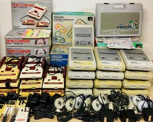 任天堂ファミコン スーパーファミコン 本体 FC HVC-001 コントローラーアダプター ファミリーコンピュータ ニンテンドウ Nintendo 45点以上