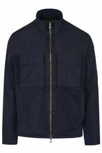 【送料無料】【新品】【定価約4.2万】BELSTAFF ベルスタッフ HALSTEAD フリース ジャケット ネイビー ブルゾン ロゴテープ パッチ