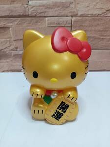 ハローキティちゃん HELLO KITTY 招き猫 貯金箱 ゴールド 金 開運 サンリオ SANRIO キャラクター グッズ ネコ ねこ MONEY BOX