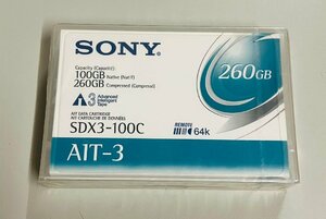 2YXS230★未開封品★SONY　 AIT-3 　SDX3-100C　　260GB テープカセット