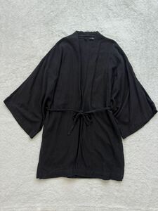 フランス製 AIDA HOME STYLE ガウンシャツ ブラック 黒 アイダホームスタイル