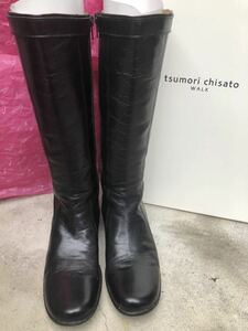 ツモリチサト tsumori chisato ロングブーツ 黒 23.5cm 箱付き 中古