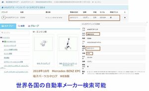 ベンツEPC 2018年10月　webパーツカタログ インストール不要　日本語閲覧可能　C180 C43 C63 G550 S500 AMG 