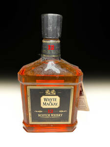 ■古め WHYTE & MACKAY スコッチウイスキー Scotch Whisky 12年 古酒旧酒オールドボトルレトロ ホワイト マッカイ