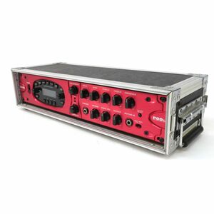 093s☆LINE6 ラインシックス POD XT PRO ギター用 アンプ アンプシミュレーター ラックケース付き ※中古