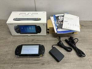 ☆ PSP ☆ プレイステーションポータブル PSP-1000 ブラック 動作品 本体 バッテリー アダプター 箱 説明書 付属 PlaystationPortable 1595