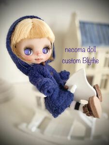 【necoma doll】カスタムプチブライス■custom PetitBlythe■ソーイングマイウェイブルー■SewingMyWayBlue■フルセット