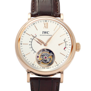 IWC ポートフィノ ハンドワインド トゥールビヨン レトログラード IW516501 シルバー文字盤 中古 腕時計 メンズ