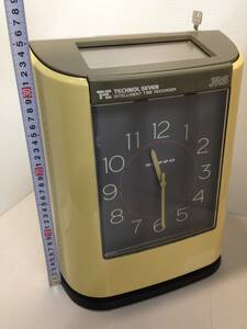 NIPPO TECHNOL SEVEN JRS 時計 大型 インテリジェント タイムレコーダー 2色印字 鍵付き タイムカード 出勤 退社 退出 遅刻 管理 事務器