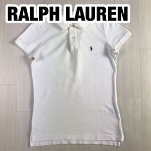 RALPH LAUREN ラルフローレン 半袖ポロシャツ S ホワイト 刺繍ポニー