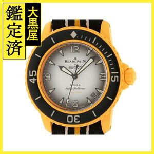 SWATCH　スウォッチ　ブランパンXSwatch　S035P100　パシフィックオーシャン　オートマチック　黄色系　メンズ　腕時計【200】C