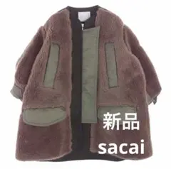 sacai ファー　コート　ナイロン　コート　ジャケット　M-51