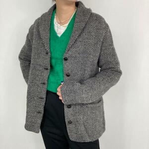 古着 ラルフローレン Ralph Lauren LAUREN ローレン ヘリンボーン ウールジャケット レディースL /eaa297092 【SS2403】