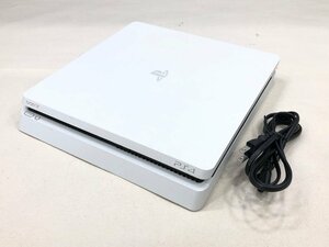 △【2】初期化済み SONY PS4slim CUH-2100A グレイシャーホワイト 500GB 同梱不可 1スタ