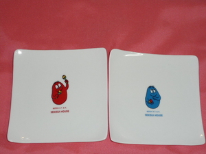 激レア！カワイイ♪ 2004年 バーバパパ キャラクター 陶器製 おさら お皿 2枚セット(非売品) ②