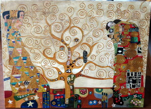 グスタフ クリムト Gustav Klimt 生命の木 Stoclet Frieze 1909年 オイルキャンバス 油絵 油彩 模写