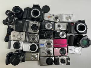 【4/0E】ジャンク デジタルカメラ レンズ まとめ Nikon/Canon/Panasonic/OLYMPUS/PENTAX FUJIFILM/SONY/CASIO 