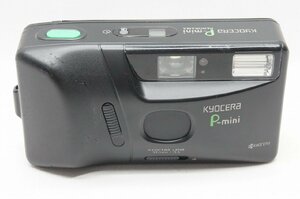 【アルプスカメラ】KYOCERA 京セラ P-mini ブラック 35mmコンパクトフィルムカメラ 230407c