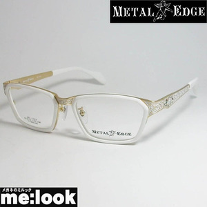 METAL EDGE　メタルエッジ 眼鏡　メガネ　フレーム ME1029-2-55 ホワイト　ゴールド
