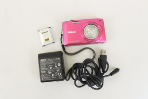 【動作確認OK】NIKON S3300 ニコン COOLPIX カメラ ピンクボディ ピンク コンパクトカメラ 写真 撮影 趣味 デジタルカメラ 010IDAIA97