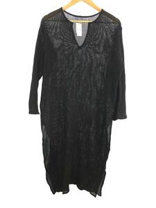 TODAYFUL◆長袖ワンピース/36/コットン/BLK/無地/12110304/Mesh Slit Dress