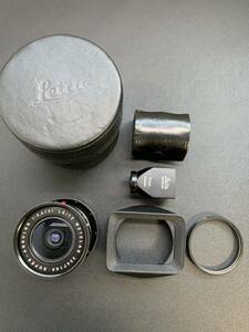 Leica(ライカ) Super-Angulon 21mm f3.4 (M) Black スーパーアンギュロン 21mm f3.4 黒　フード、ファインダーフルセット極美品　