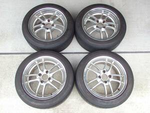 PIAA ROZZO (15inch 6.5J?+35 PCD100 4穴) & DUNLOP DIREZZA ZIII (195/50R15)　4本セットおまけ付き　売り切り　ロードスター