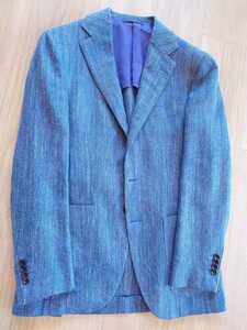 ビームスF テーラードジャケット サイズ44　ブルー　ネイビー　ヘリンボーン