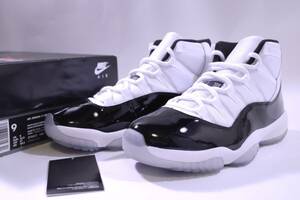 本物/2018年 本物NIKE AIR JORDAN11 RETRO CONCORD/45番 US9/27cm 1度室内使用のみ/新品に近い極美品 国内正規品 dunk og max95 supreme og