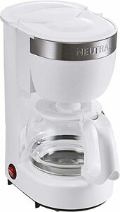 NEUTRAL アロマコーヒーメーカー NR-K-CM1 (ホワイト) ドリップ式 4杯分 蒸らし機能 保温機能 メッシュフィルター シンプル