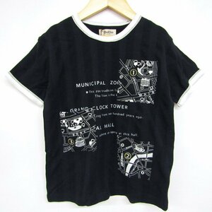 べべ 半袖Tシャツ グラフィックT 未使用品 日本製 キッズ 女の子用 110サイズ ブラック BeBe