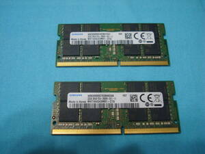 SAMSUNG/サムスン　M471A4G43MB1-CTD　ノートPC用-DDR4　PC4-21300(DDR4-2666)　32GB×2　合計64GB