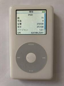 iPod 第4世代(classic ) HDD30GB 新品バッテリー交換済　iTunes同期動作OK