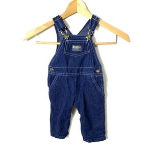 ■KIDS USA製 OSHKOSH オシュコシュ ブルーデニム オーバーオール 古着 アメカジ インディゴ サイズ12M■