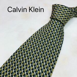 Calvin Kleinカルバン・クライン　ネクタイ　ハイブランド　ストライプ　高級シルク100%
