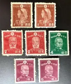 旧郵便切手 一式セット《未使用切手》乃木希典 東郷平八郎他各種切手