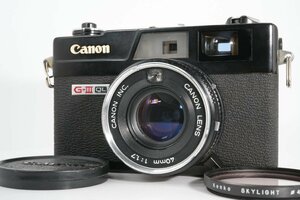 美品 希少なブラックペイント Canon Canonet QL17 G-Ⅲ G3 ブラック 40mm f1.7 レンジファインダー コンパクトフィルムカメラ A20767