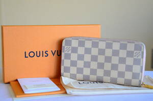 LOUIS VUITTON ルイ ヴィトン N63503 ダミエ アズール ジッピー ウォレット ラウンドファスナー 長財布 中古 箱付き