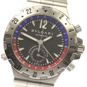 訳あり ブルガリ BVLGARI GMT40S ディアゴノ GMT 自動巻き メンズ _782174