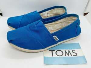 TOMS トムス スリッポン シューズ ブルー W7.5 【LA購入】