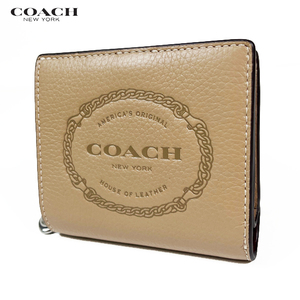 COACH コーチ レディース 財布 二つ折り財布 ウォレット コーチ ヘリテージ レザー CM216 シルバー トープ アウトレット 新作 新品