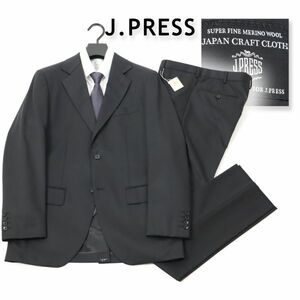 155 新品◇7.9万 J.PRESS ジェイプレス JAPAN CRAFT ウールスーツ メンズ ビジネススーツ オンワード ブラック B6