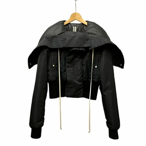 リックオウエンス Rick Owens 23AW CROPPED ALICE PARKA JACKET ブルゾン ボンバージャケット 46 黒 ブラック RR02C7713-BR メンズ