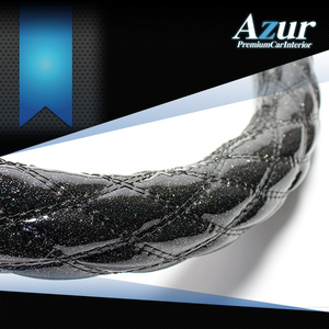 [Azur アズール] ハンドルカバー ふそう 大型スーパーグレート(H8.6～H12.1) ラメブラック 2HLサイズ（外径約47～48cm）