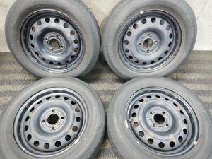 パT7406■175/65R14 BRIDGESTON NEXTRY スチールホイール 5J 4H PCD100★条件付送料無料★夏タイヤ ヴィッツ パッソ デミオ