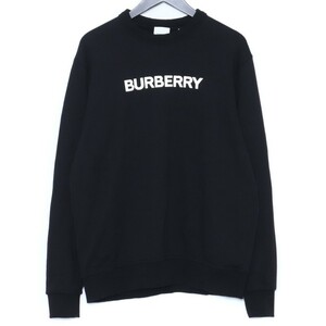 BURBERRY ロゴプリントクルーネックスウェットシャツ Mサイズ ブラック 8083142 1002 バーバリー トレーナー ZWARTE KATOENEN SWEATSHIRT