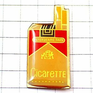 ピンバッジ・タバコ紙パック入り煙草 MARLBORO CICARETTE CIGARETTE◆フランス限定ピンズ◆レアなヴィンテージものピンバッチ